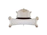 Vendome Two Tone Ivory Fabric & Antique Pearl Finish Queen Bed Model BD01336Q By ACME Furniture